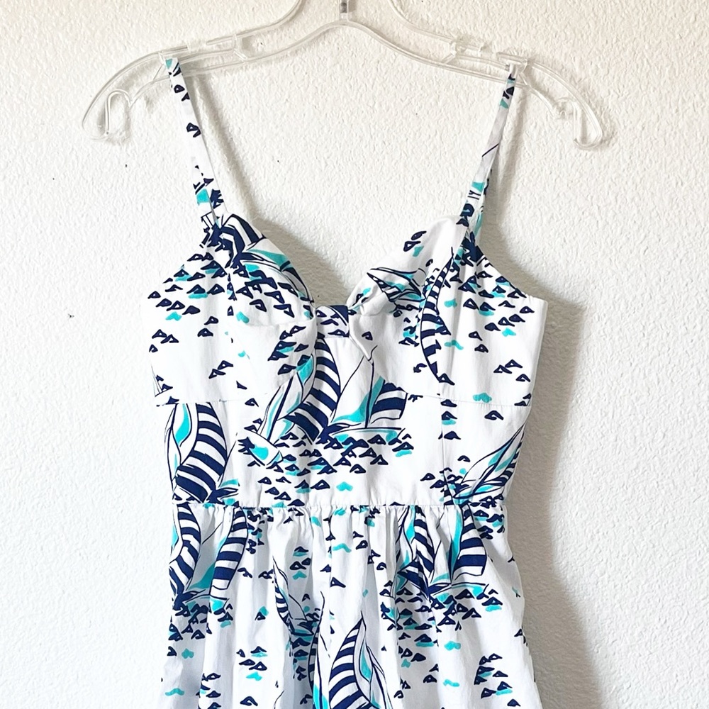 Vineyard Vines Nautical Print Sailboat Fit & Flare  Sun Dress Size 0 - Picture 5 of 11